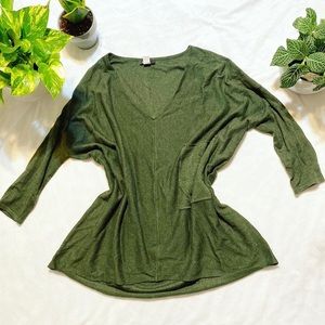 Kerisma Olive Green Long Sleeve Tee With Pocket